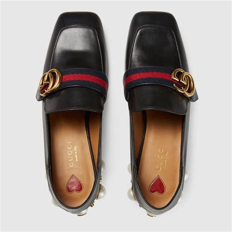 gucci satin loafers|Gucci heeled loafers.